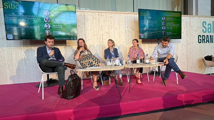 Camille Gicquel lors du Grand Débat sur l’immobilier et l’adaptation climatique au SIBCA 2026